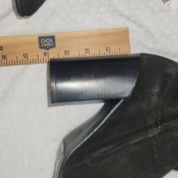 Zara Black Suede Over the Knee Boots Block Heel Women's Size 7.5 US / 38 EU - Picture 12 of 12